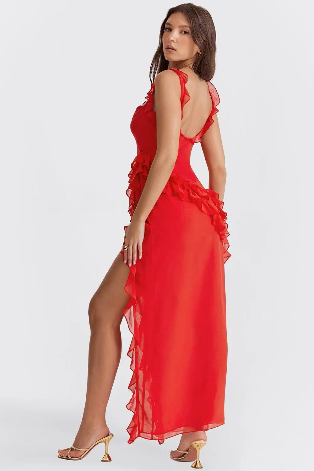 Bristol | Women’s Ruffled Maxi Evening Dress