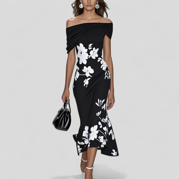 Danica | Women’s Elegant Floral Midi Dress