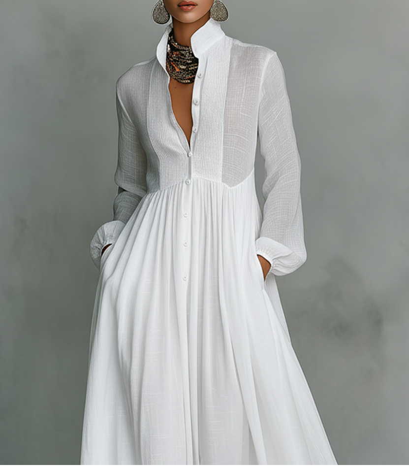 Rosalyn  | Women’s Summer Linen Maxi Dress