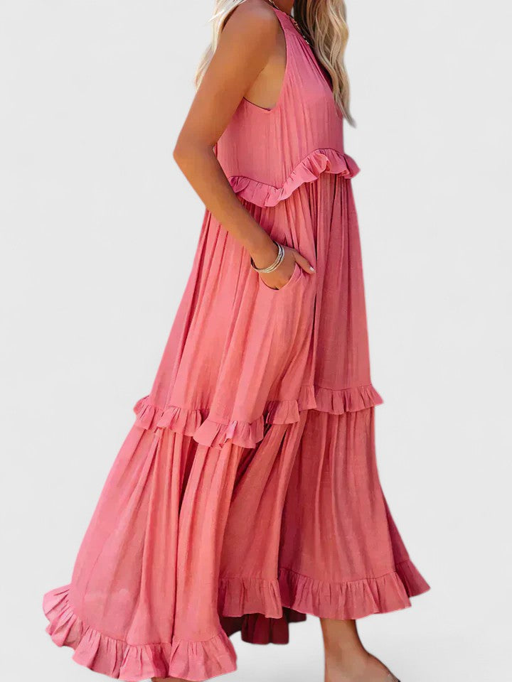 Amelie | Women's Elegant Draped Maxi Dress