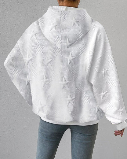 Ellarie | Women’s Star Pattern Textured Hoodie
