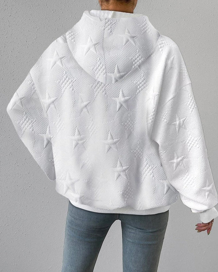 Ellarie | Women’s Star Pattern Textured Hoodie