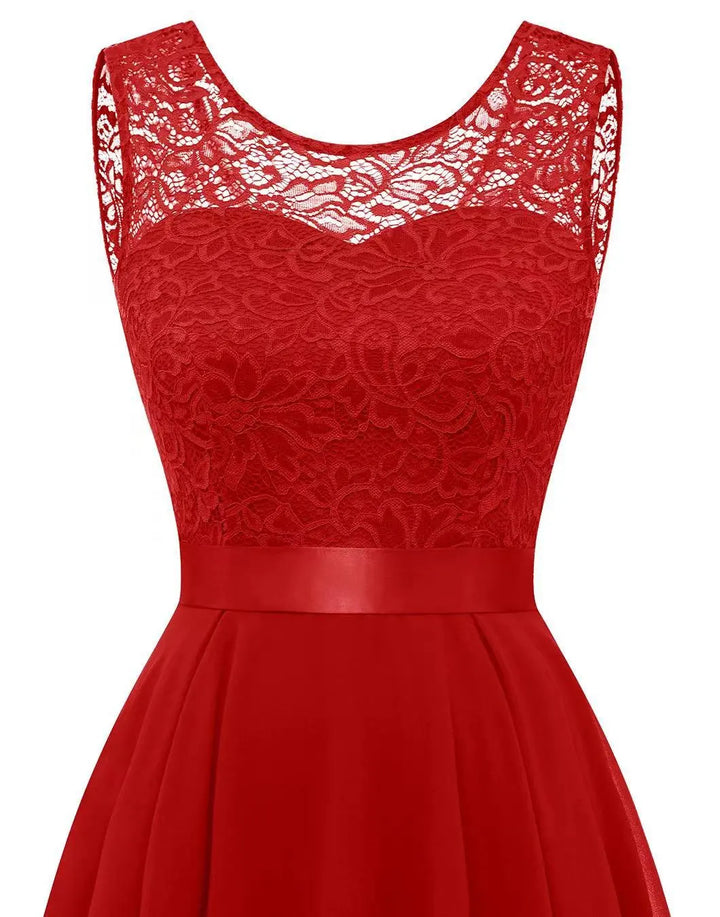 Hallie | Women’s High-Low Wedding Guest Midi Dress
