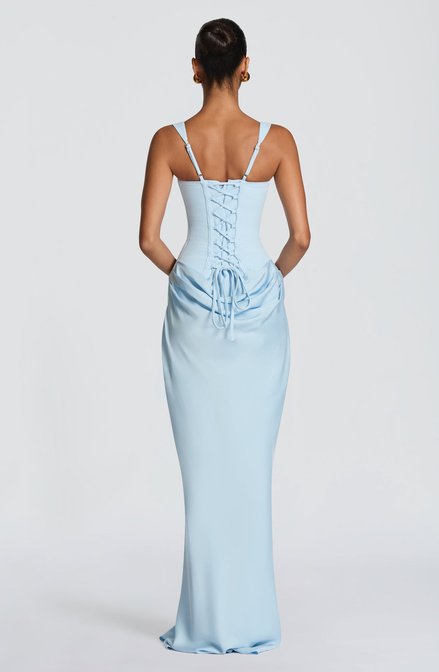 Vesper | Women's Elegant Draped Square Neck Maxi Dress