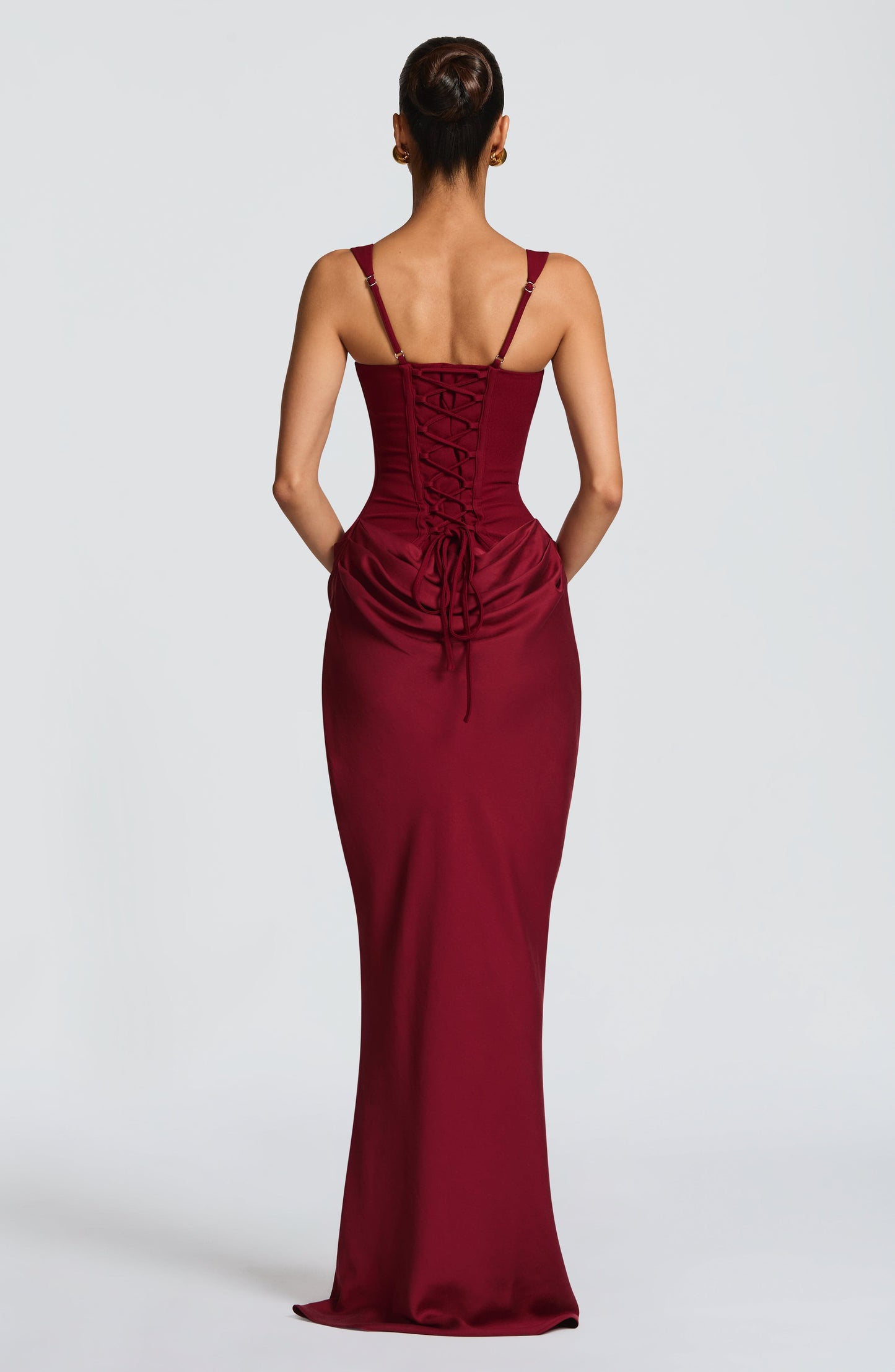 Vesper | Women's Elegant Draped Square Neck Maxi Dress