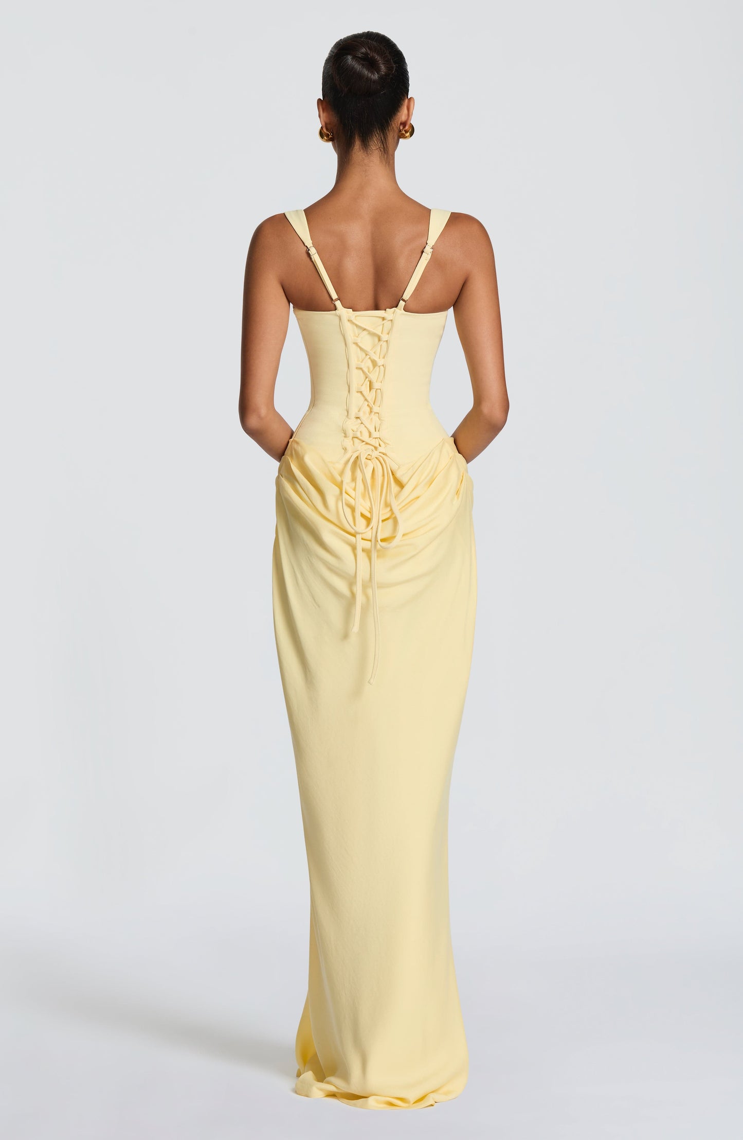 Vesper | Women's Elegant Draped Square Neck Maxi Dress