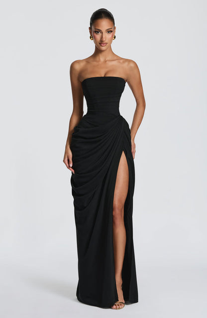Iseult | Women's Strapless Corset Maxi Dress