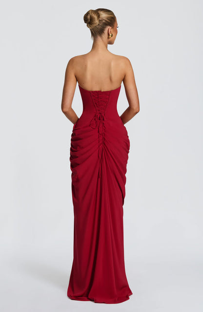Iseult | Women's Strapless Corset Maxi Dress