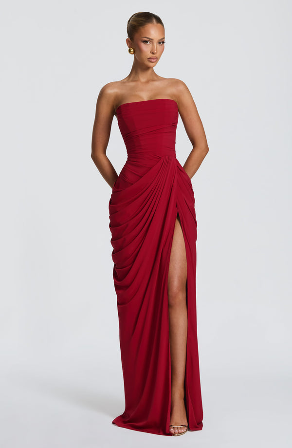 Iseult | Women's Strapless Corset Maxi Dress