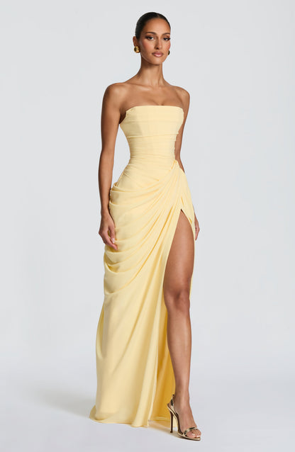 Iseult | Women's Strapless Corset Maxi Dress