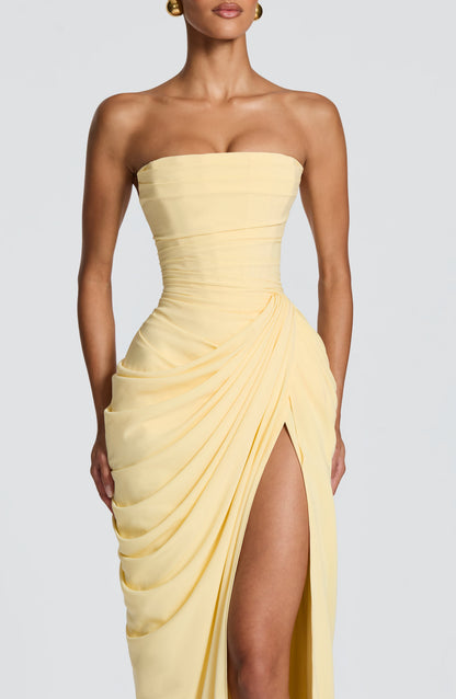 Iseult | Women's Strapless Corset Maxi Dress
