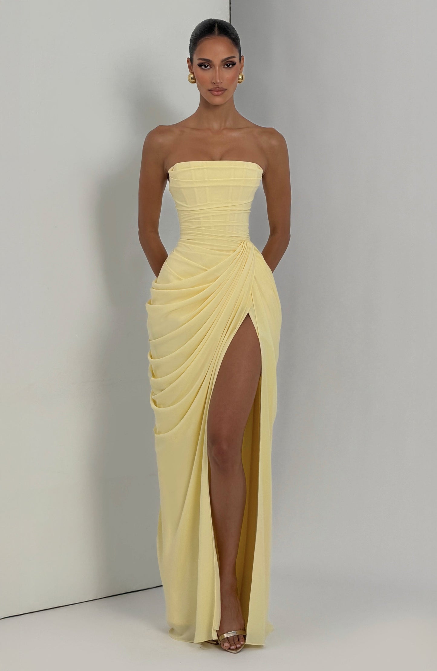 Iseult | Women's Strapless Corset Maxi Dress