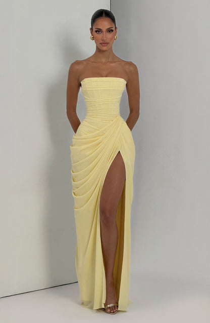 Iseult | Women's Strapless Corset Maxi Dress