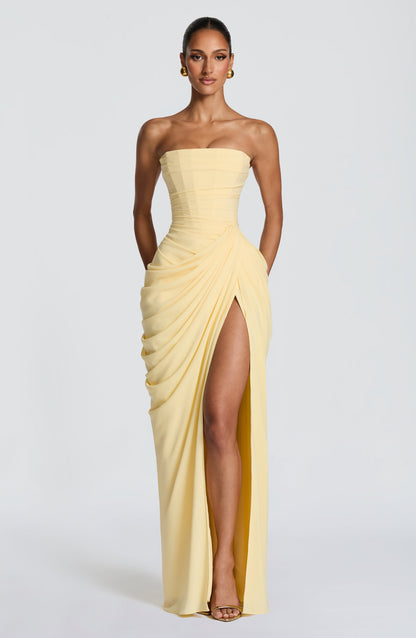 Iseult | Women's Strapless Corset Maxi Dress