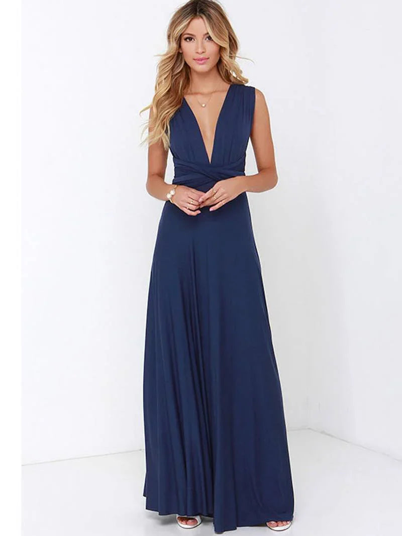 Queenie | Women’s Convertible Wedding Guest Maxi Dress