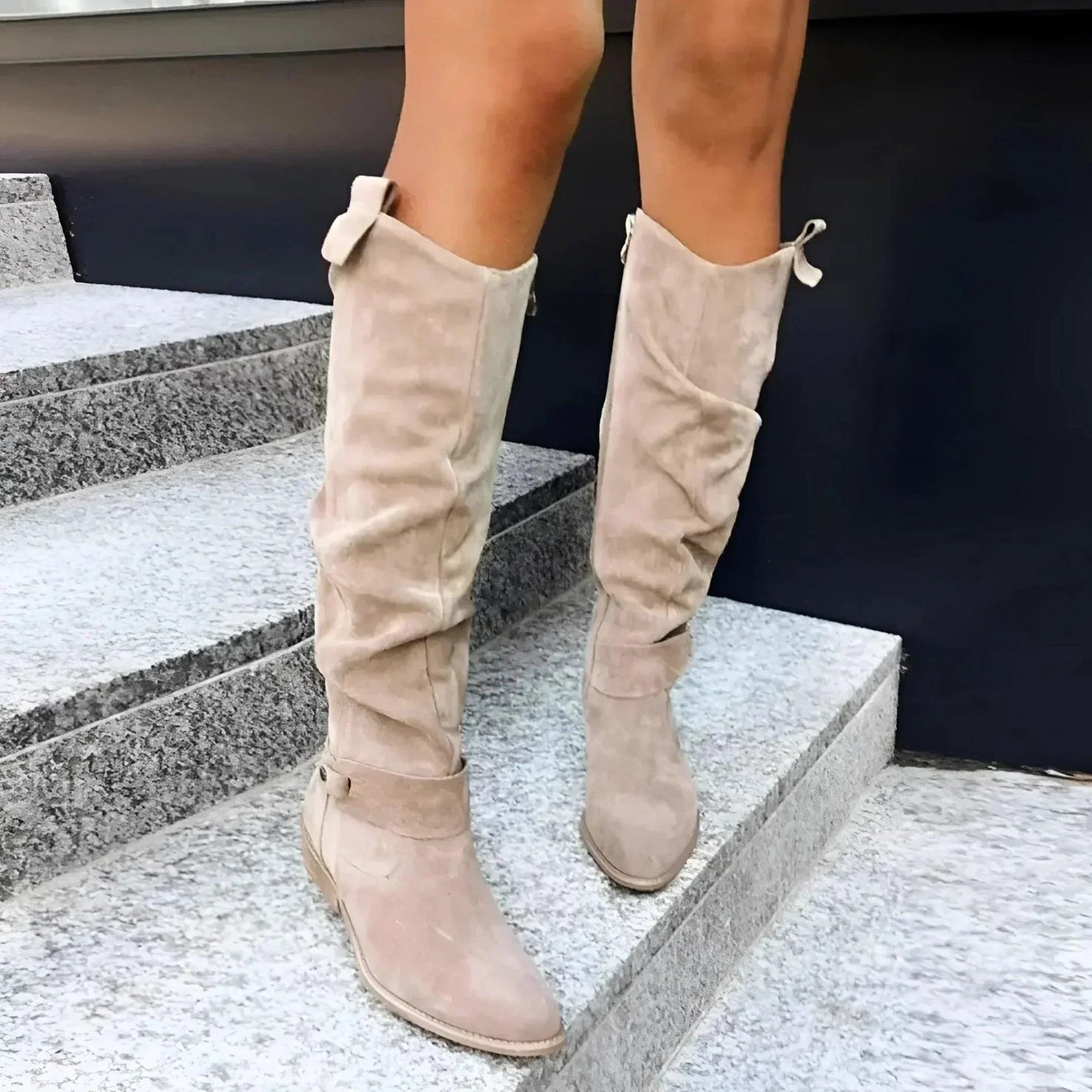 Flora | Women’s Casual Knee High Cowboy Boots