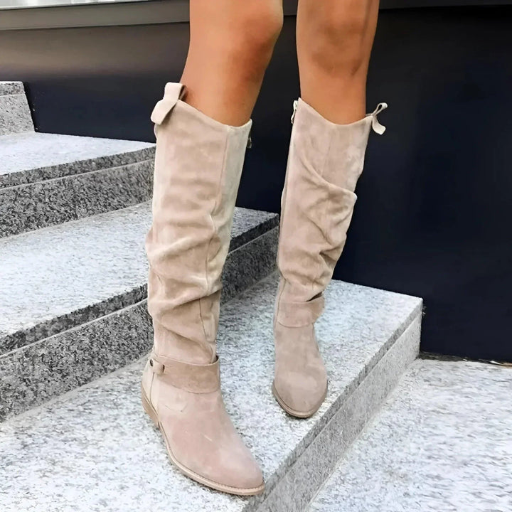 Flora | Women’s Casual Knee High Cowboy Boots