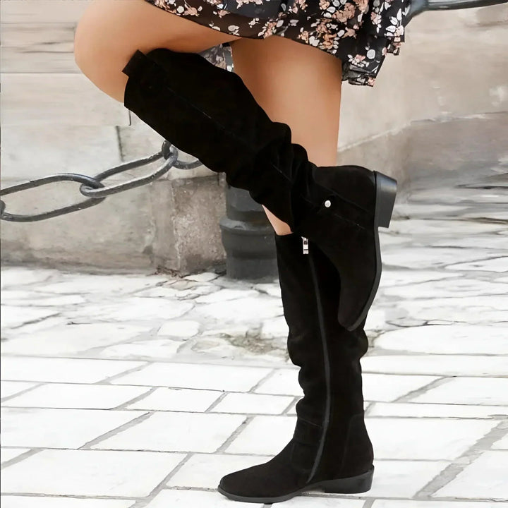 Flora | Women’s Casual Knee High Cowboy Boots