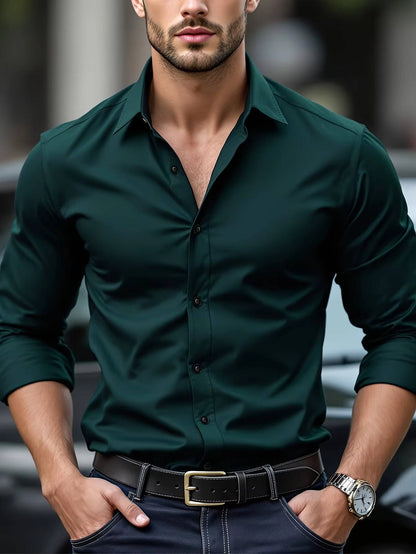 Ciaran | Men's Casual Slim Fit Long Sleeve Shirt