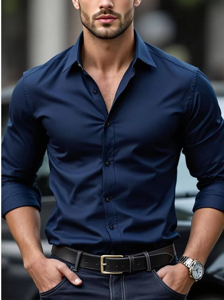 Ciaran | Men's Casual Slim Fit Long Sleeve Shirt