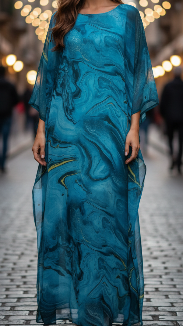 Maisie | Women’s Marble Print Wedding Guest Dress