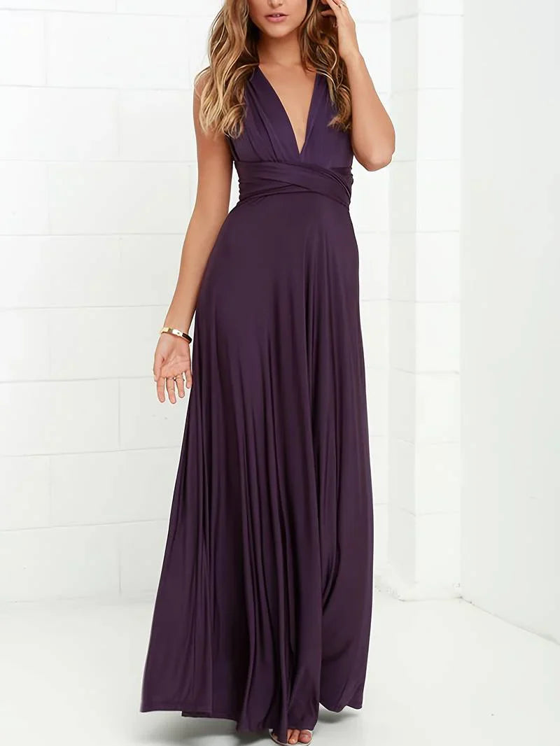 Queenie | Women’s Convertible Wedding Guest Maxi Dress