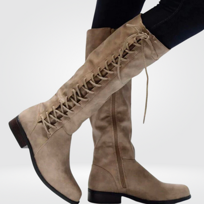 Odaa | Women's Elegant Knee-High Boots With Block Heels