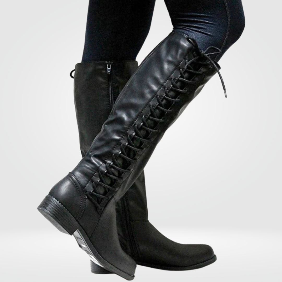 Odaa | Women's Elegant Knee-High Boots With Block Heels