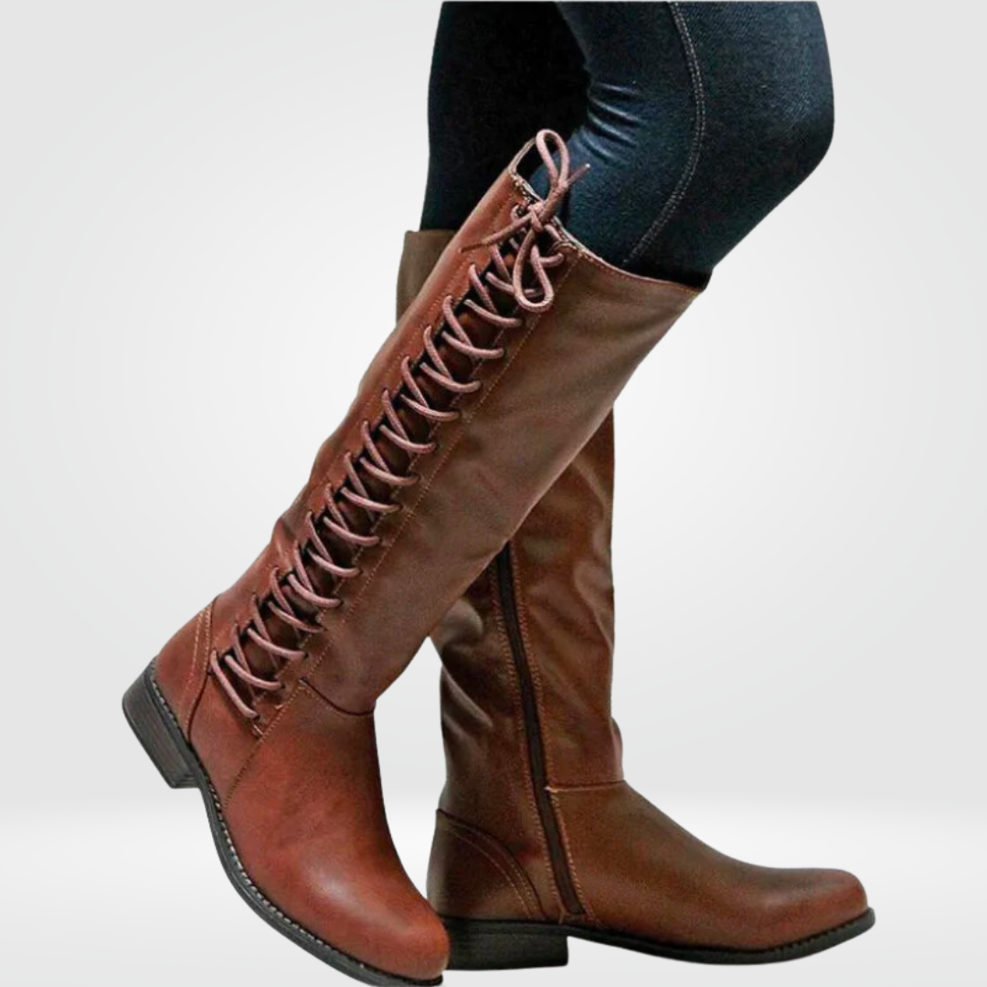 Odaa | Women's Elegant Knee-High Boots With Block Heels