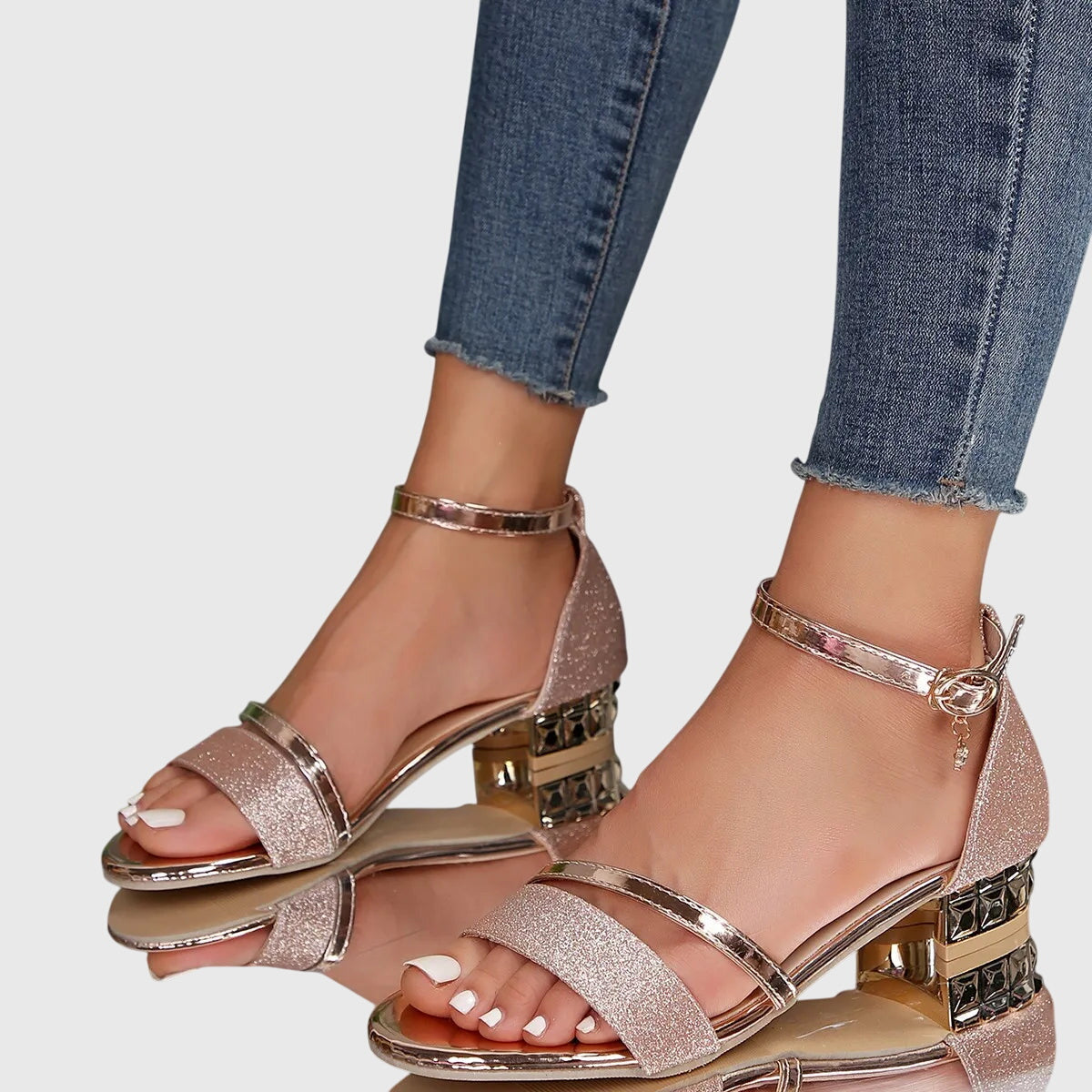 Rachel | Women's Strappy Low Heeled Sandals