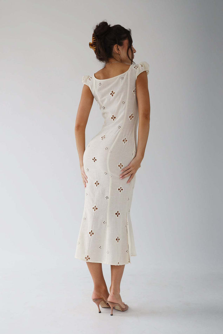 Keira | Women’s Buttoned Wedding Guest Midi Dress