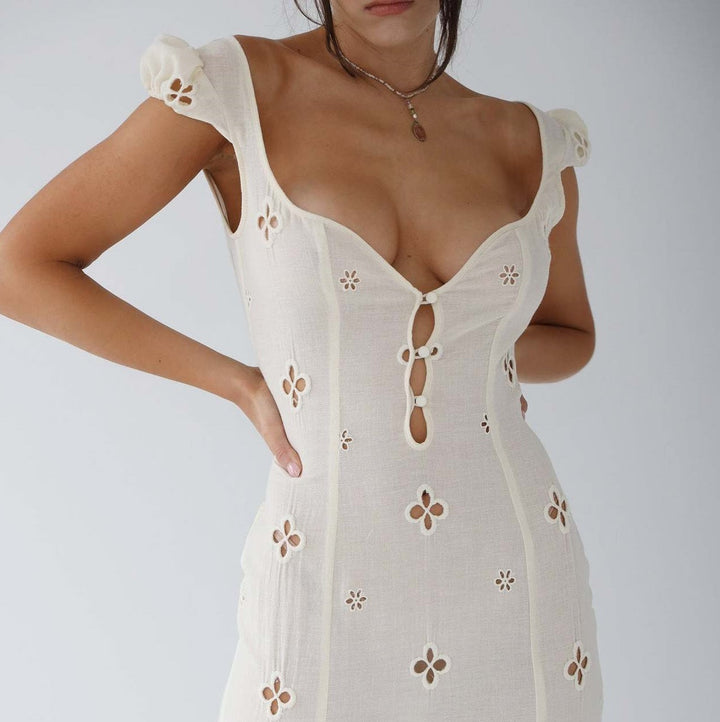 Keira | Women’s Buttoned Wedding Guest Midi Dress