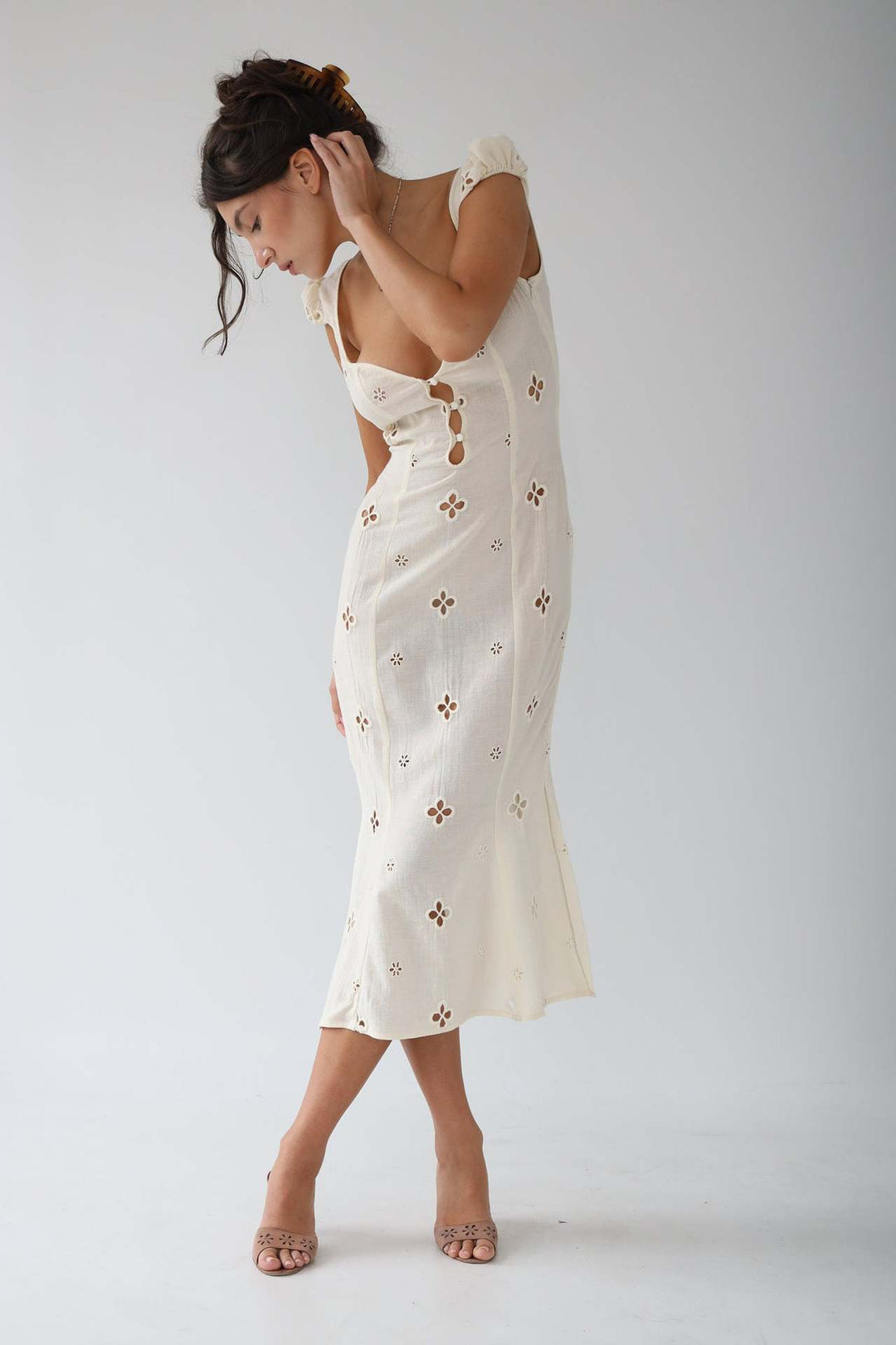 Keira | Women’s Buttoned Wedding Guest Midi Dress