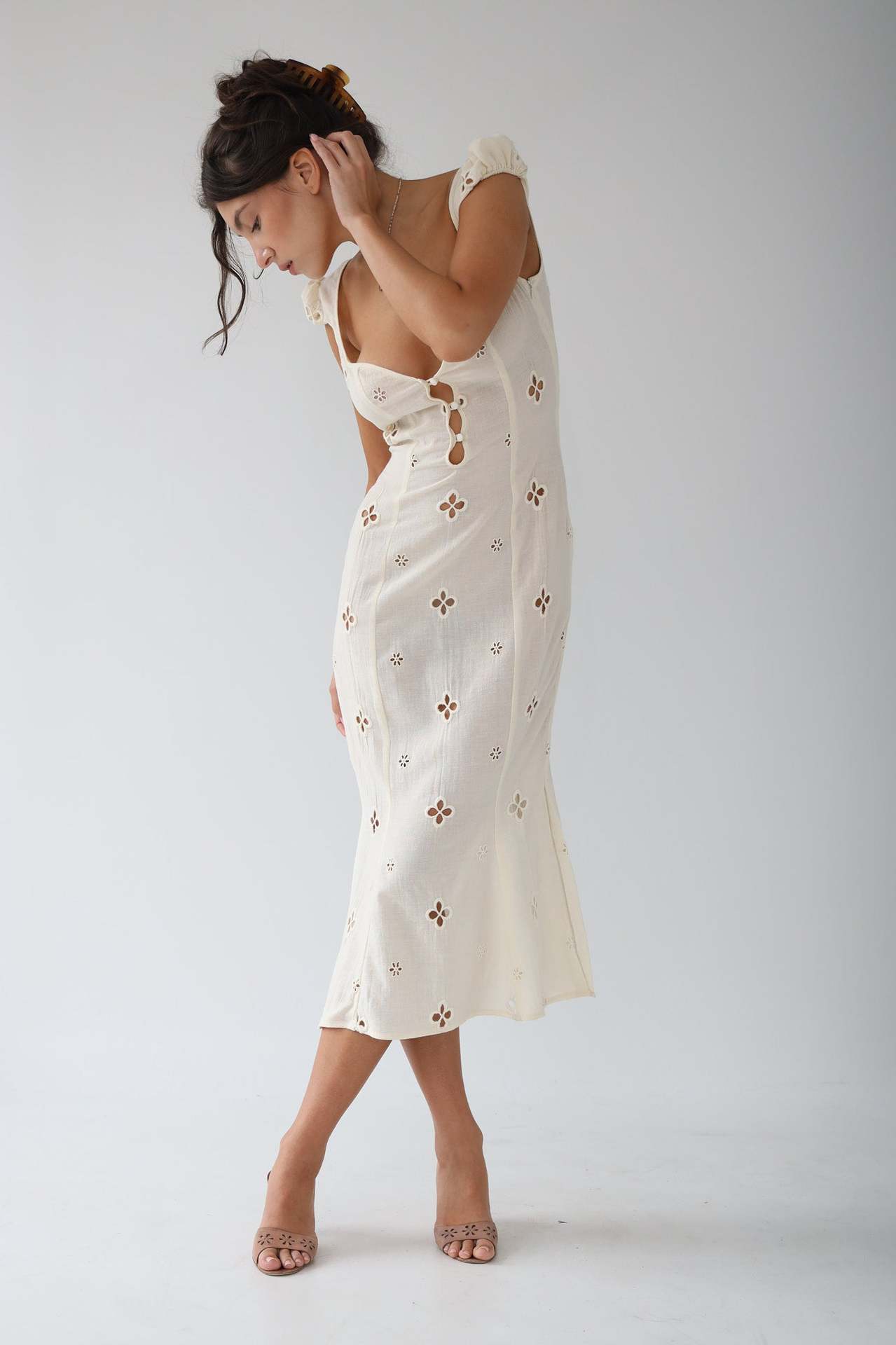 Keira | Women’s Buttoned Wedding Guest Midi Dress