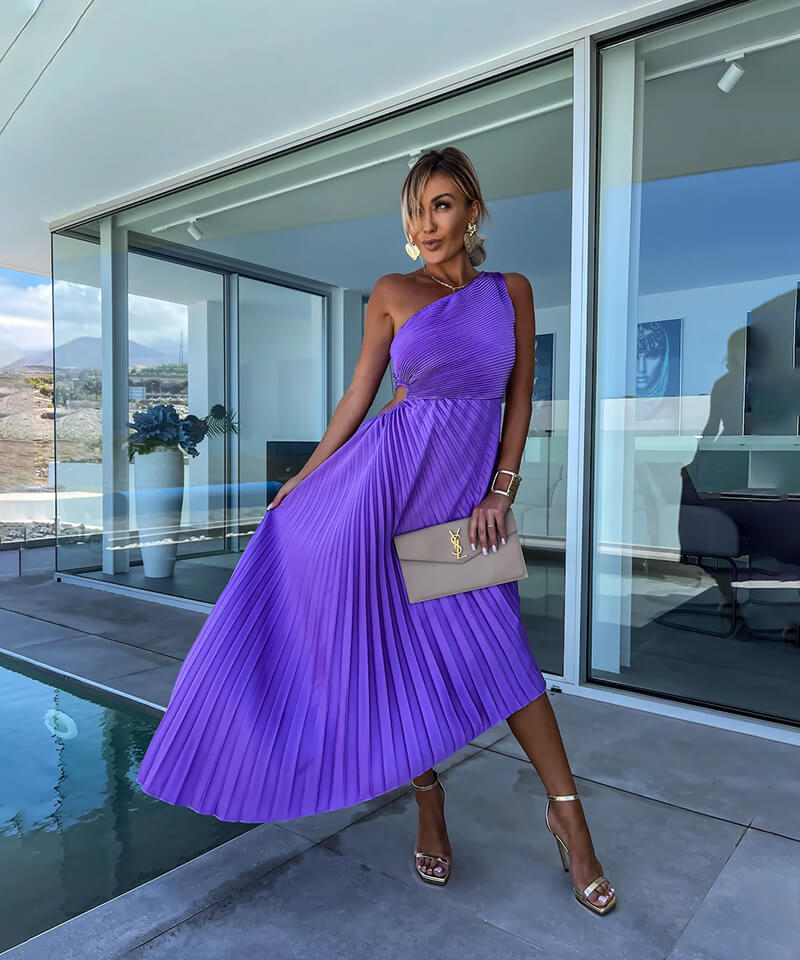 Addison | Women’s Pleated Wedding Guest Dress