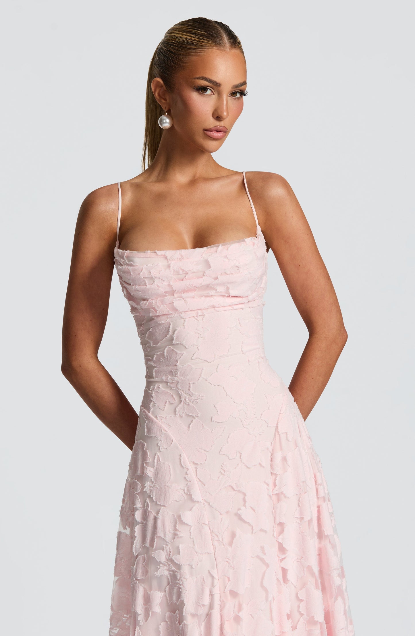 Eithne | Women's Floral Open Back Wedding Guest Maxi Dress