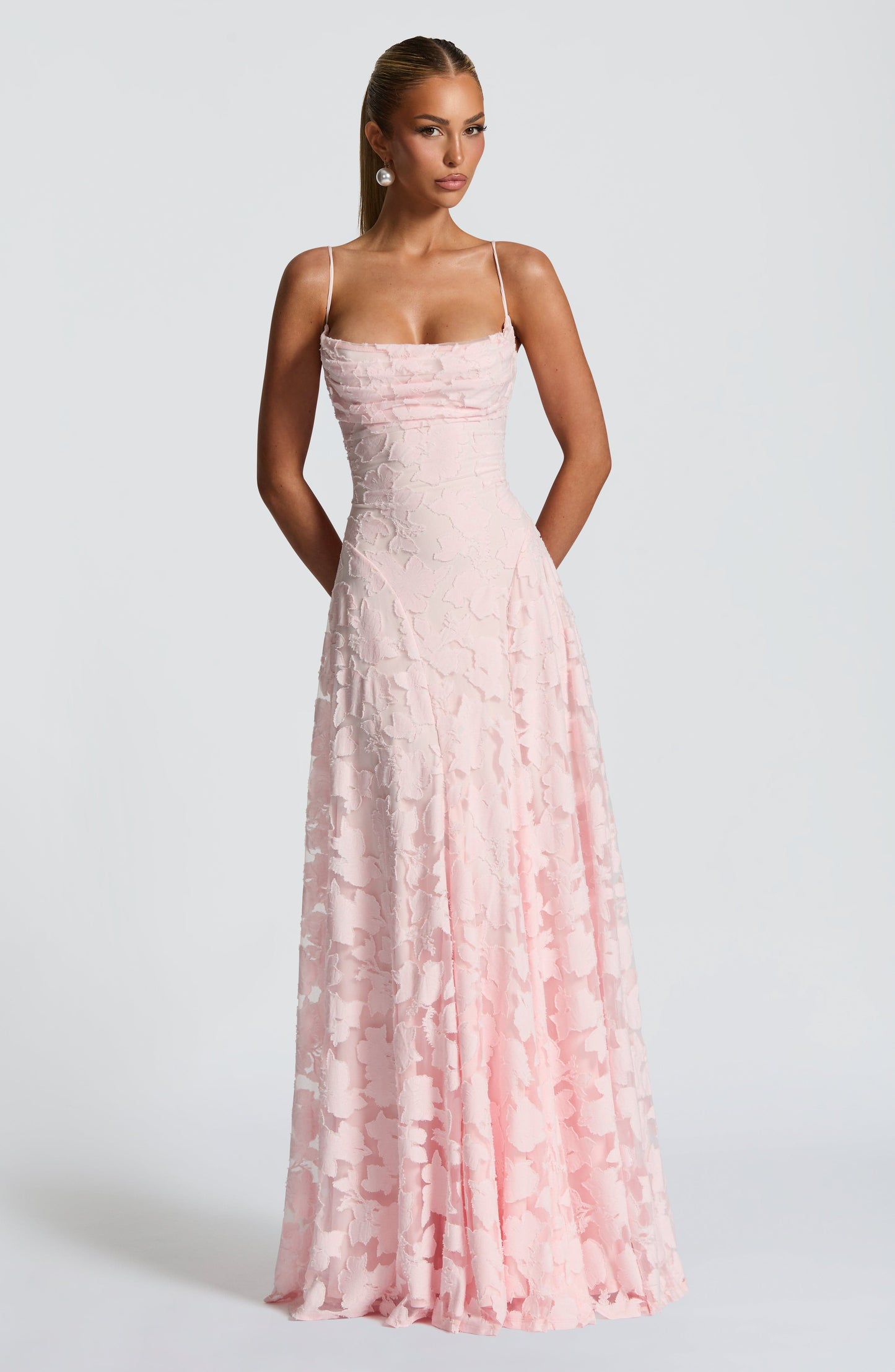 Eithne | Women's Floral Open Back Wedding Guest Maxi Dress