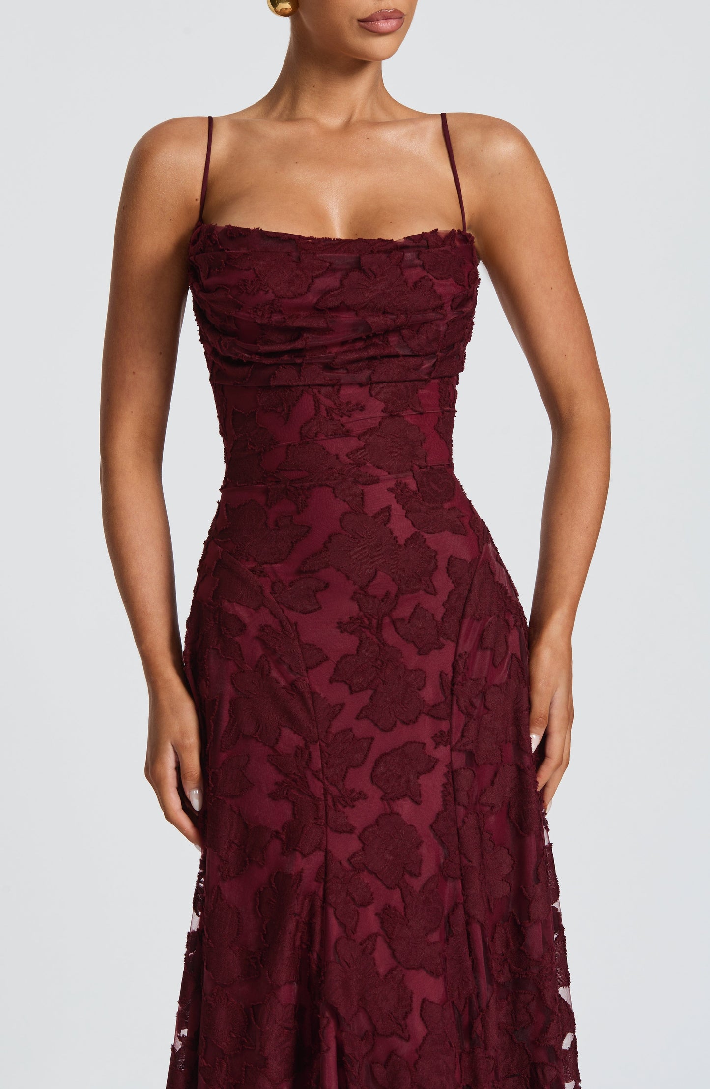 Eithne | Women's Floral Open Back Wedding Guest Maxi Dress