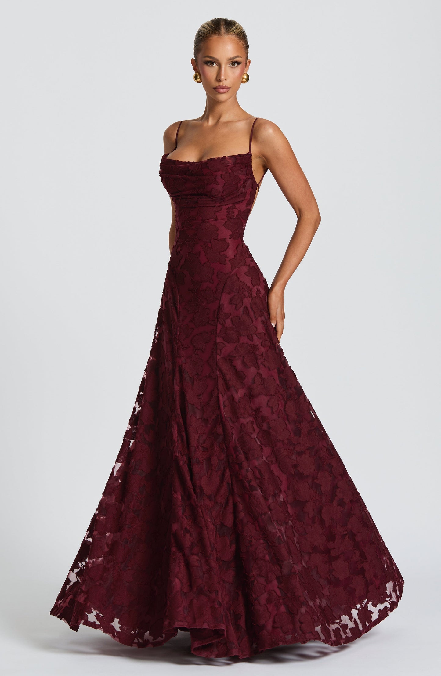 Melinda | Women's Formal Embroided Maxi Evening Dress
