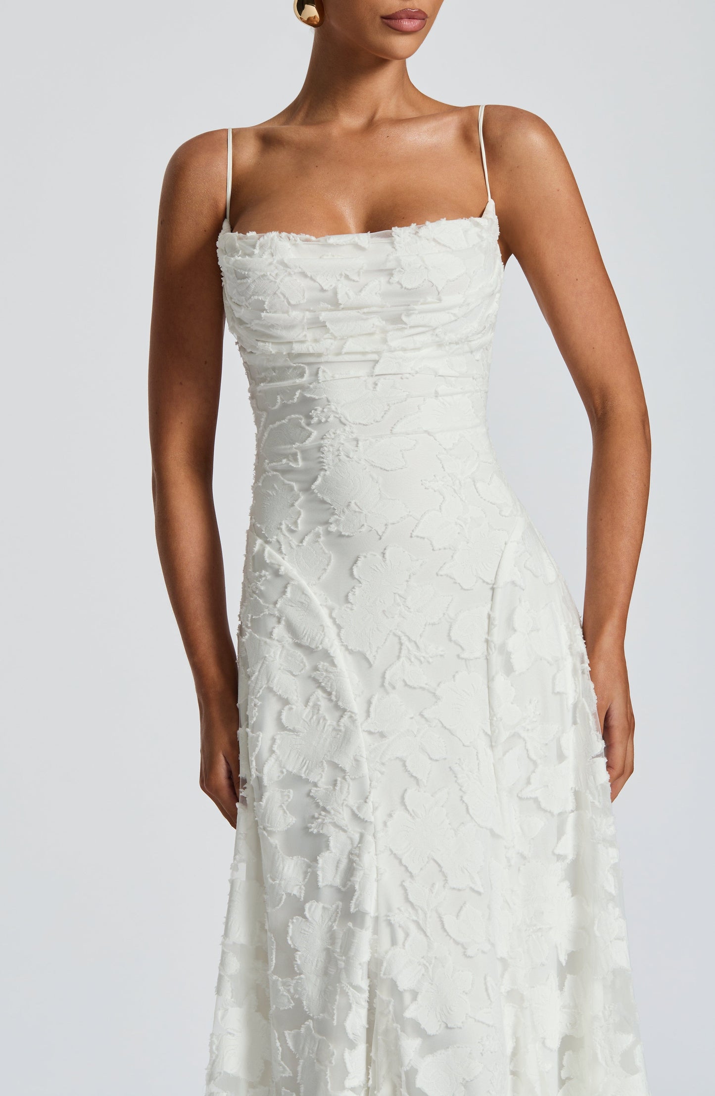 Eithne | Women's Floral Open Back Wedding Guest Maxi Dress