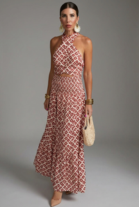 Azyrelle | Women’s Halterneck Maxi Wedding Guest Dress