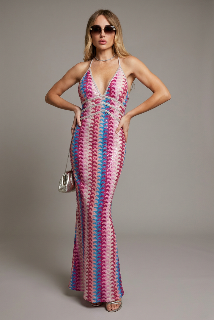 Wren | Women’s Deep V-Neck Boho Maxi Dress
