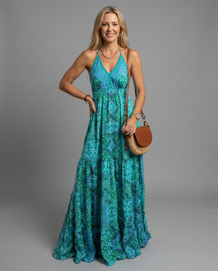 Coraline | Women’s Boho Wedding Guest Maxi Dress
