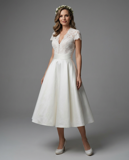 Emmalyn | Women’s Elegant Midi Wedding Guest Dress