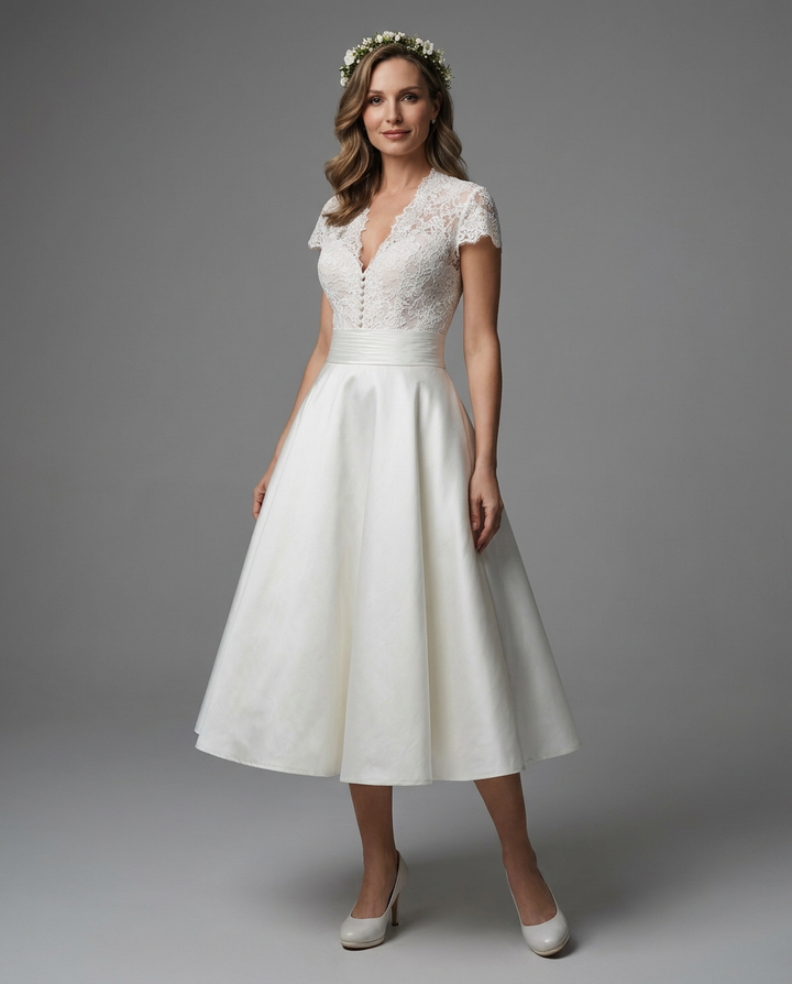 Emmalyn | Women’s Elegant Midi Wedding Guest Dress