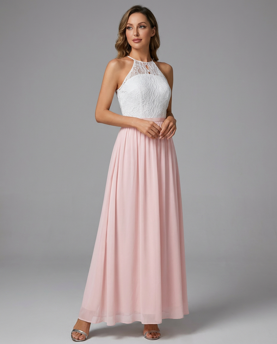 Josephine | Women Halter Neck Wedding Guest Maxi Dress