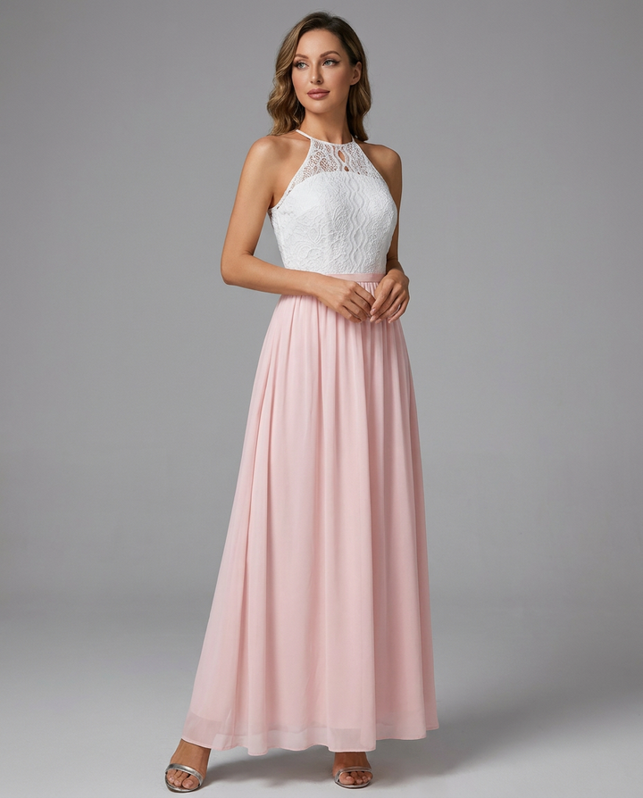 Josephine | Women Halter Neck Wedding Guest Maxi Dress