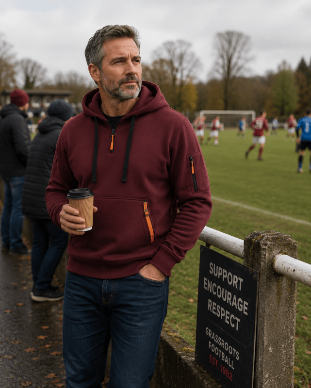 Ronan | Men's Casual Drawstring Half-Zip Hoodie