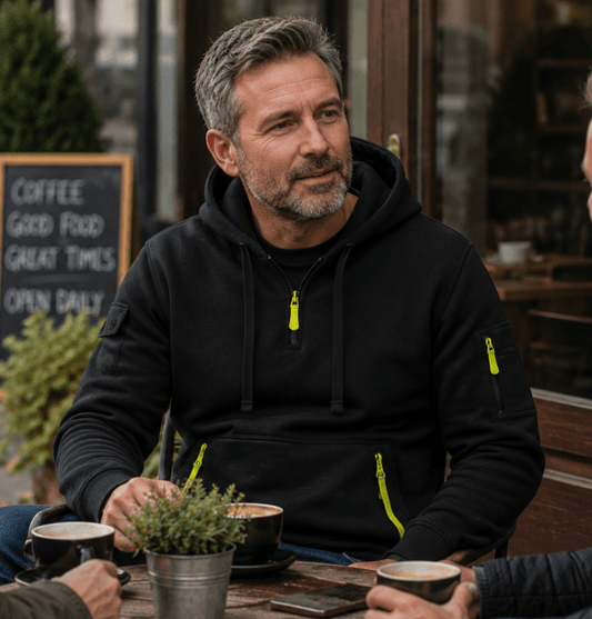 Ronan | Men's Casual Drawstring Half-Zip Hoodie