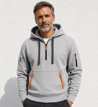 Ronan | Men's Casual Drawstring Half-Zip Hoodie